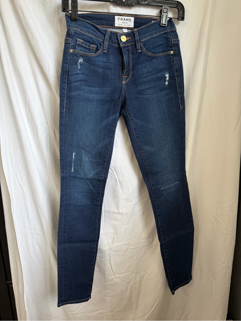 Frame Denim Le Skinny De Jeanne Dark Blue Skinny Jeans